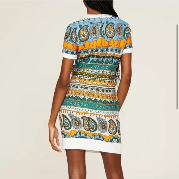 STAUD Perla Printed Linen Cutout Mini Dress - Picture 2 of 6